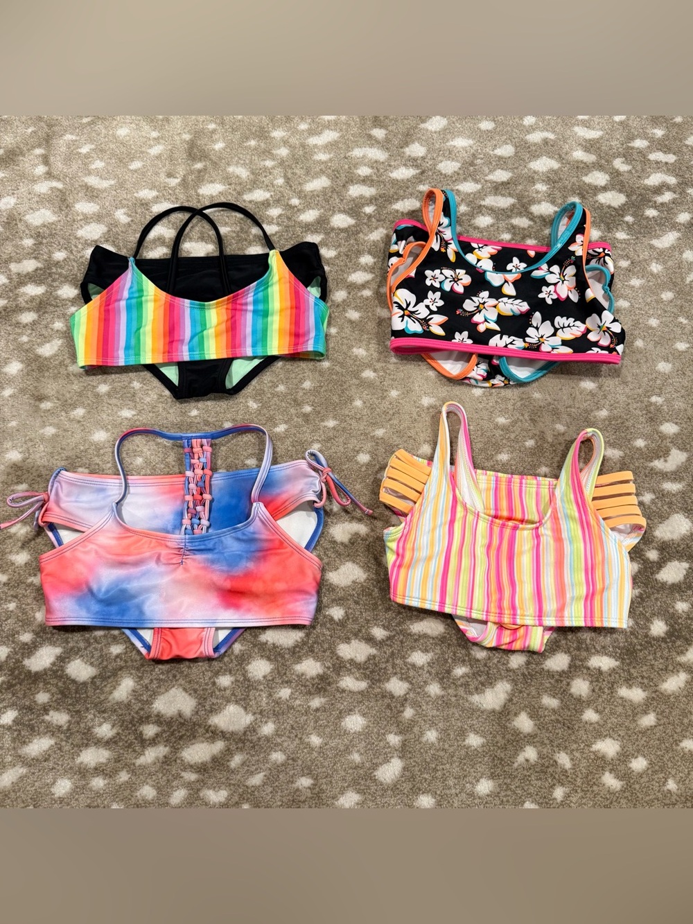 Girls Bundle (4) art class/cat & jack Bikini Sets for summer. Size 8 - Picture 4 of 16